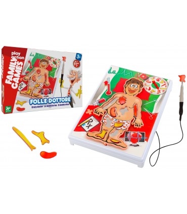 FAMILY GAMENS CRAZY DOCTOR INTERVENTI CON PINZETTE CHIRURGICHE 3+ GLOBO GIOCHI