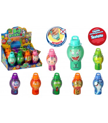 BIG BUBBLES BOLLE DI SAPONE ANTIGOCCIA CON FLACONE DA 30ML CONF.12PZ  +3 GLOBO GIOCHI