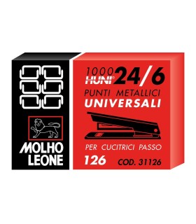 Punti per Cucitrice Leone 24/6 conf. 10 scatole da 1000 punti