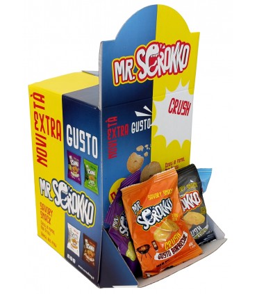 TARALLO MR.SCROKKO GUSTO OLIVE PRODOTTO DA FORNO BUSTINA 40GR EXPO A BOCCA DI LUPO DA 30PZ