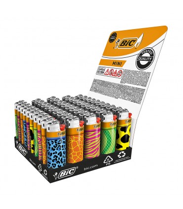 Accendini Bic Mini fantasia neon skin conf. 50 pz. ASSORTITI