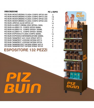 EXPO DA TERRA SOLARI PIZ BUIN DA 132 PZ. ASS.+ OMAGGIO 1 CF. ACC. PIETRINA PROF IN PRENOTAZIONE C/O DAL 13/4/26