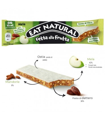 BARRETTA EAT NATURAL MORBIDA MELA, DATTERI E MANDORLE CONF.15PZ X 25GR