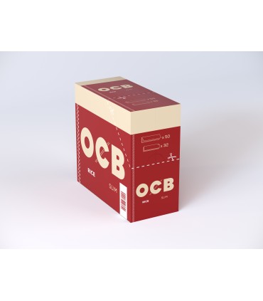CARTINA OCB RICE LUNGHE SLIM IN VERA CARTA DI RISO conf. 50 BLOCCHETTI DA 32 CARTINE