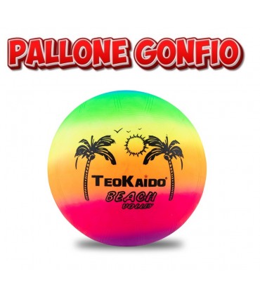 PALLONE gonfio IN GOMMA RAINBOW TEOIKAIDO DIAM 22.5CM
