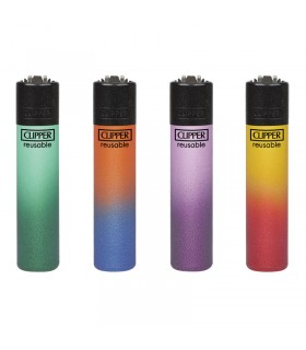 Accendino Clipper MICRO METALLIC GRADIENT conf. 48 pz. assortiti con 4 grafiche