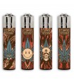 Accendino Clipper Large BURNING LEAVES conf. 48 pz. assortiti con 4 grafiche