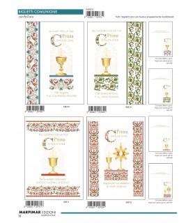 Biglietto Marpimar COMUNIONE CON FOIL oro CONF. 12 PZ. ASSORTITI