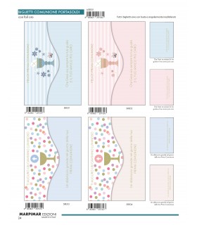 Biglietto Marpimar COMUNIONE portasoldi CONF. 12 PZ. ASSORTITI