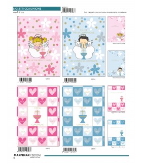 biglietto Marpimar COMUNIONE con foil oro CONF. 12 PZ. ASSORTITI