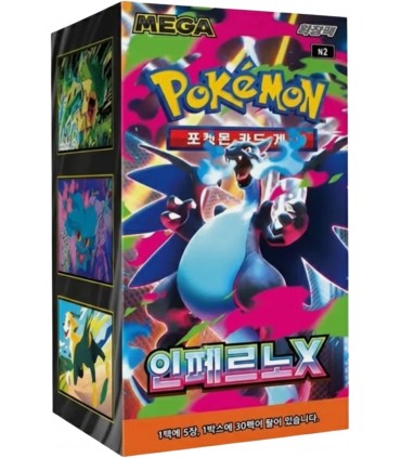 CARTE COLLEZIONABILI POKEMON INFERNO X CONF.30 bustine CON 5 CARTE BOX COREANO