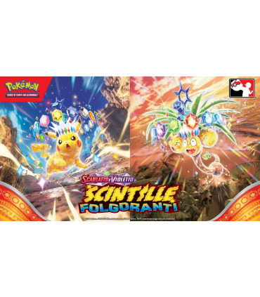 CARTE COLLEZIONABILI POKEMON SCINTILLE FOLGORANTI FUSIONE DI DUE ESPANSIONI CONF.30 bustine CON 5 CARTE BOX COREANO
