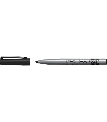 Marcatore Bic Pocket Punta Tonda  1.1mm conf. da 12 pz. colore nero