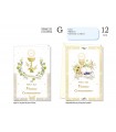 Biglietto CROMO PRIMA COMUNIONE  LAVORAZIONE IN ORO CONF. 12 PZ. ASSORTITI