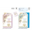 Biglietto CROMO PRIMA COMUNIONE PORTASOLDI CON LAVORAZIONE IN ORO E INTERNO A COLORI CONF. 12 PZ. ASSORTITI