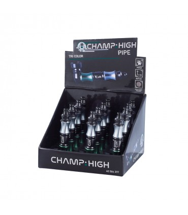 Pipette champ in metallo L.8.5cm. Expo da 12 pz. GRAFICHE assortitE