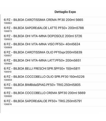 EXPO DA TERRA SOLARI BILBOA ALOE SENSITIVE+VITAMINA C DA 66PZ.  OMAGGIO 1 CF. ACC. PIETRINA PROF IN PRENOTAZIONE C/O DAL 6/4/26