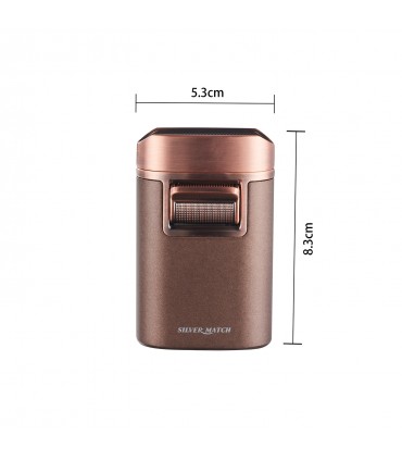 Accendino Elettronico silver match QUADRUPLA FIAMMA TURBO JET per Sigari Confezionato in Elegante scatola da regalo