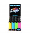 ACCENDINO ELETTRONICO ATOMIC FESTIVAL "TIPO CLIPPER" TURBO JET colori neon CONF. 24 PZ. COLORI ASSORTITI