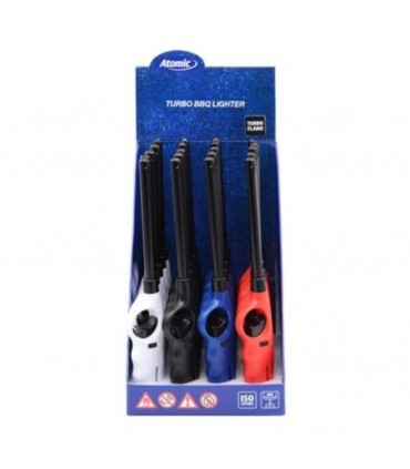 Accendigas ATOMIC MARIO 25CM TURBO CONF. 20 PZ. ASSORTITO CON 4 COLORI