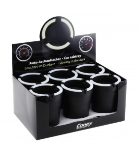 Posacenere da Auto in Plastica Expo da 6 pz. colore nero