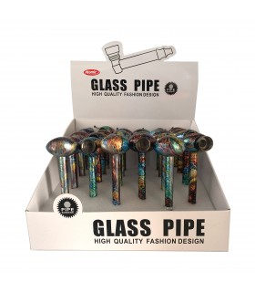 Pipette ATOMIC in VETRO DALI DA 14CM fantasie assortite expo da 24 pz.