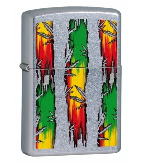 ZIPPO Leaf Rasta Design