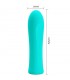 PRETTY LOVE VIBRATORE VERDE ACQUA IN SILICONE CON 12 VELOCITA DI VIBRAZIONE RICARICABILE