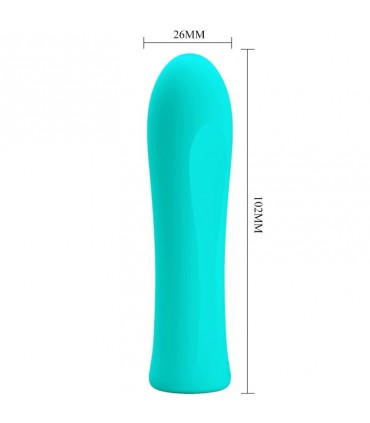 PRETTY LOVE VIBRATORE VERDE ACQUA IN SILICONE CON 12 VELOCITA DI VIBRAZIONE RICARICABILE