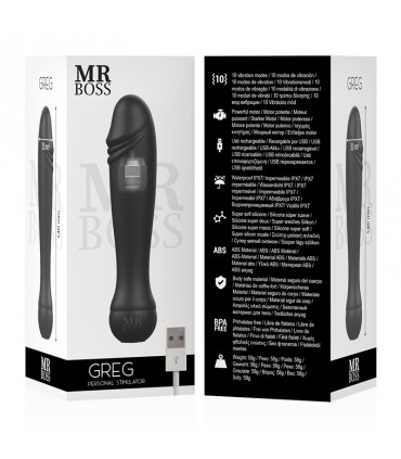 MR BOSS STIMOLATORE PERSONALE IN SILICONE IMPERMEABILE CON 10 VELOCITA DI VIBRAZIONE RICARICABILE