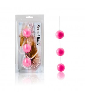 BAILE STRISCIA SFERE ANAL ROSA IN ABS LUNGHEZZA 20CM
