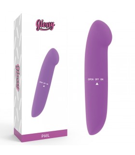 GLOSSY VIBRATORE IN ABS  SILENZIOSO DA 13 CM