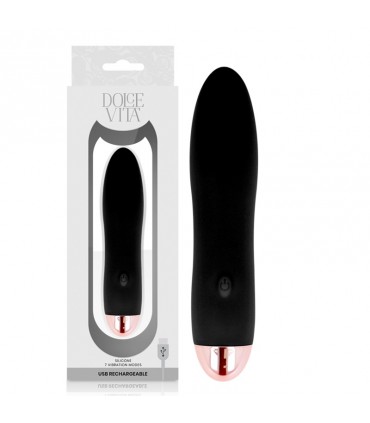 DOLCE VITA VIBRATORE IN SILICONE CON 7 VELOCITA DI VIBRAZIONE RICARICABILE