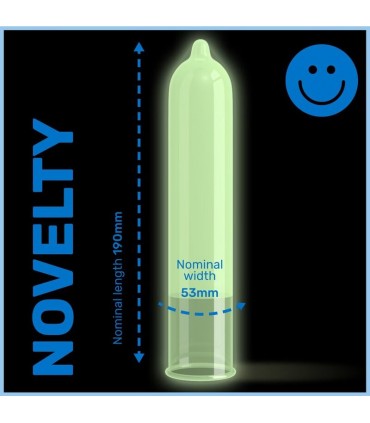 PASANTE IL BUIO PRESERVATIVI IL GLOW SI ILLUMINANO AL BUIO CONF.3PZ