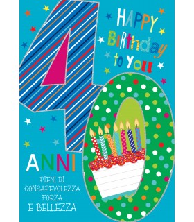 Biglietti MARPIMAR Buon Compleanno 40 ANNI CON FOIL OLOGRAFICO Conf.6 pz.