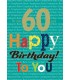 Biglietti MARPIMAR Buon Compleanno 60 ANNI CON FOIL OLOGRAFICO Conf.6 pz.