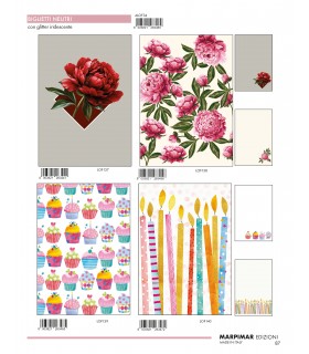 Biglietti MARPIMAR NEUTRI SENZA TESTO CON GLITTER CONF. 12 PZ. ASSORTITI