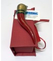 Corno MEDIO in TERRACOTTA Rosso H.7 cm Realizzato e dipinto a mano IN ELEGANTE SCATOLA DA REGALO