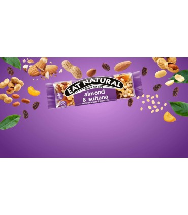 BARRETTA EAT NATURAL MANDORLE E UVA SULTANINA CON ARACHIDI E ALBICOCCHE CONF.12 PZ X 40GR SCADENZA 03/05/2026