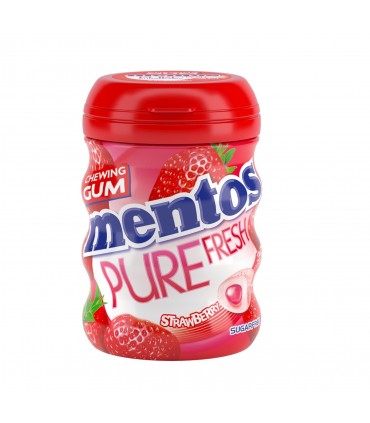 MENTOS GUM PURE FRESH strawberry senza zucchero CONF. 6 barattoli