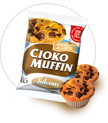 MUFFIN CON CIOCCOLATO AL LATTE FALCONE DOLCIARIA 50G EXPO DA 21 PZ.