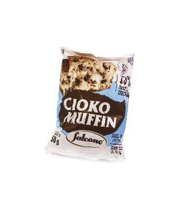 MUFFIN CON CIOCCOLATO AL LATTE FALCONE DOLCIARIA 50G EXPO DA 18 PZ.