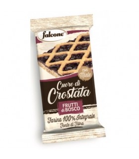TRANCIO CROSTATA INTEGRALE FRUTTI DI BOSCO CON MIELE DOLCIARIA FALCONE 60gr EXPO DA 13 PZ.