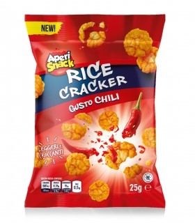 APERISNACK RICE CRACKER GUSTO CHILI MONOPORZIONE BUSTINA 25GR CONF. 20 PZ. SCADENZA