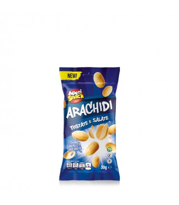 ARACHIDI TOSTATI E SALATI APERISNACK B-FRUIT BUSTINA 30g CONF. 18 PZ.