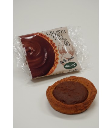 CROSTATINE ARTIGIANALI TERVED 50g SENZA GLUTINE con farina di grano di saraceno EXPO DA 24PZ. assortiti con 5 gusti