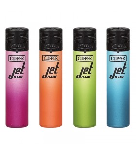 Accendino Clipper Large jet Soft touch fluo GRAD conf. 48 pz. assortiti con 4 colori
