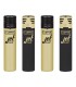 Accendino Clipper Large jet Soft BLACK&GOLD conf. 48 pz.assortiti con 4 colori