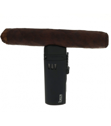 Accendino per sigaro RONSON MISTRAL BLACK JET FLAME IN UNA ELEGANTE SCATOLA DA REGALO
