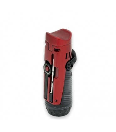 Accendino per sigaro RONSON BORA RED-BLACK  JET FLAME IN UNA ELEGANTE SCATOLA DA REGALO
